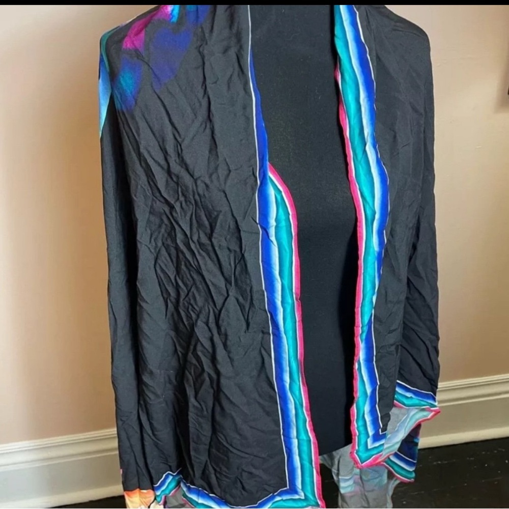 La Blanca Black and Blue Swim Coverup one size